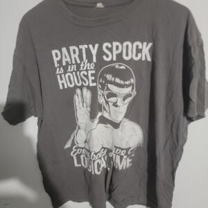 Party Spock Graphic T-Shirt - Gray
